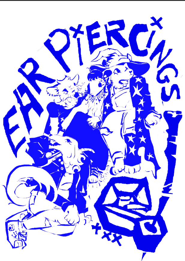 ear piercings tshirt design